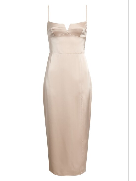 Amanda Uprichard Dresses & Skirts - NWT Amanda Uprichard "Lyra" Structured Bustier Bodice Satin Pencil Dress -Sz Med